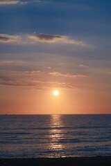 sunset over the sea