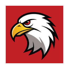 Obraz premium Angry Eagle Head Mascot Vector Illustration