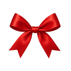 Satin Ribbon Bow (Classic Gift Bow) – Isolated Transparent PNG