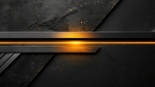 Abstract Dark Texture with Golden Light Streaks and Geometric Shapes Video