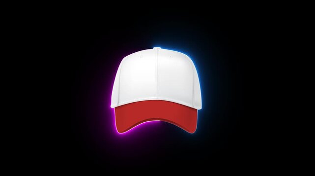 baseball cap mockup light effect green screen background