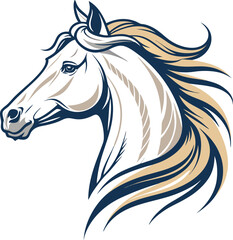 Elegant Horse Head Logo Design – Modern Abstract Horse Face Vector Icon, Minimalist Animal Silhouette Emblem for Branding, Sports, Equestrian, Racing, and Business Identity