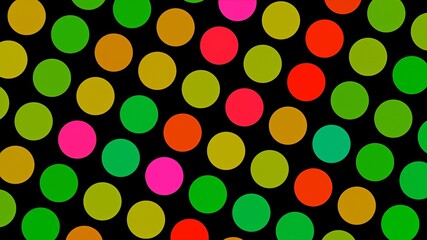 Vibrant playful polka dot pattern with retro flair creates a fun and lively background texture effect