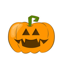 Cartoon Illustration of Jack-o-Lantern Pumpkin