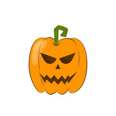 Cartoon Illustration of Jack-o-Lantern Pumpkin