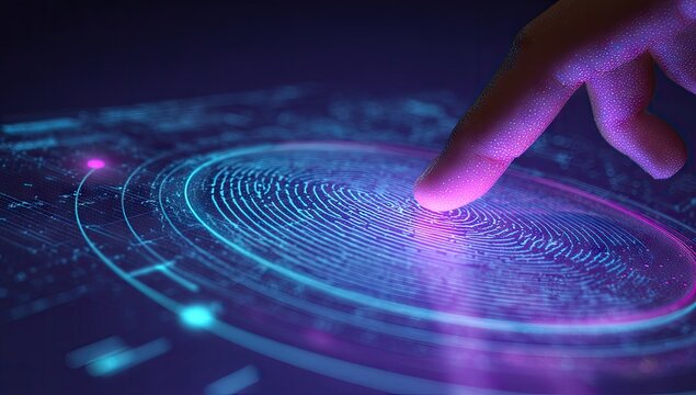 Finger scanning futuristic interface