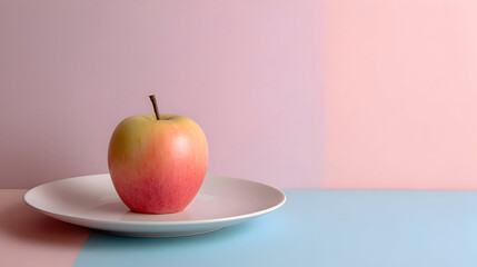 apple on a plate