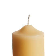Unlit Candle with Twisted Wick cream
