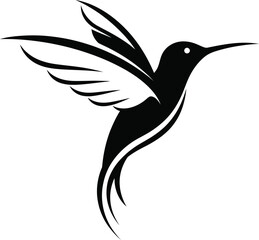 Elegant hummingbird soars with stylized wing design creating a feeling of freedom and grace now