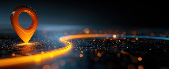 The Vibrant GPS Marker Illuminating a Digital Landscape for Navigation