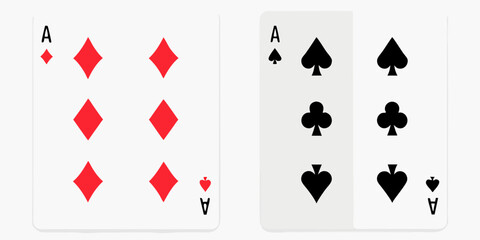 Ace of Diamonds and Ace of Spades Playing Cards card game