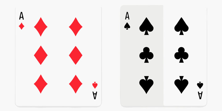 Ace of Diamonds and Ace of Spades Playing Cards card game