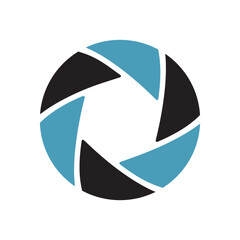  Aperture logo icon illustration  flat