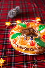 Roscon de Reyes Cake with Candied Fruit