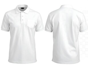 Blank white polo shirt