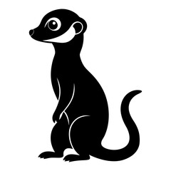 Meerkat silhouette vector illustration