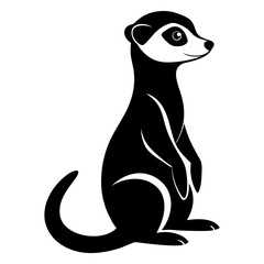 Meerkat silhouette vector illustration