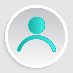 User Profile Icon with Modern Gradient Blue Design