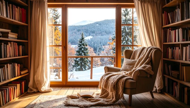 Cozy winter reading nook (1)
