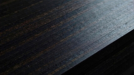 Black stained wood, board, background.