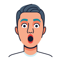 Astonished Expression: A close-up illustration captures the essence of shock and awe through a person's surprised facial expression, conveying a range of emotions from disbelief to pure amazement.