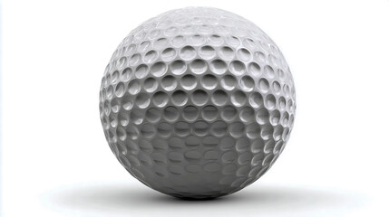 Golf ball isolated on a white background with a white color