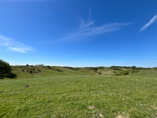 Fototapeta premium landscape with blue sky and clouds