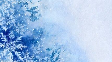 Fototapeta premium A snowflake background blue edition