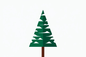 Fototapeta premium Snow Covered Evergreen Tree Illustration