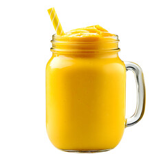 Vibrant Mango Smoothie with Long Exposure Photography for Professional Culinary Design