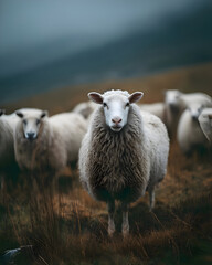 Obraz premium sheep and lambs