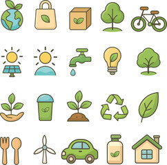 Eco Friendly Icons Set