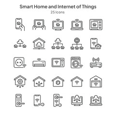 smart home and internet of things icons collection