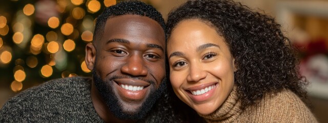 Couple enjoys baking gingerbread cookies together during the holiday season in a cozy kitchen