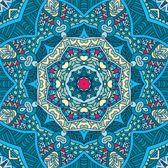 Vector floral art lacy zentangle inspirated mandala pattern