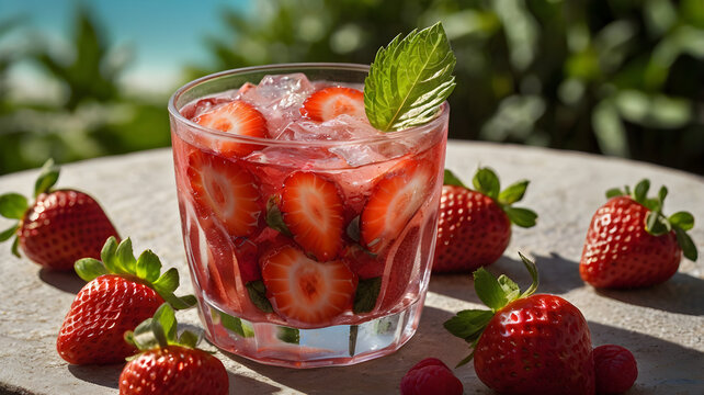 refreshingly vibrant strawberry acai refres