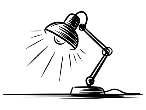 Adjustable desk lamp with bright light beam office lighting