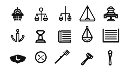 Fototapeta premium Law Icon Vector on White Background