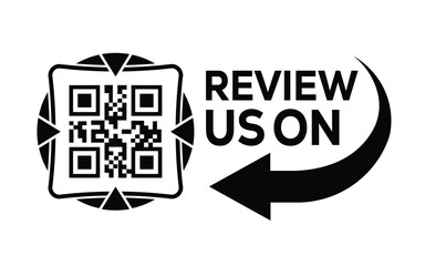 Minimal black and white QR code design with bold 