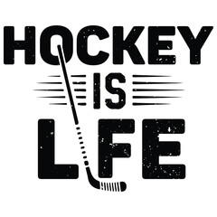 Hockey Is Life Eat, Sleep, Play hockey t-shirt design illustration