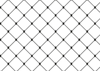 Fototapeta premium Cross rhombus geometric seamless pattern. Diagonal dash line squares creating grid texture. Modern vector background design isolated on white for textile, wallpaper, or prints.