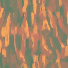 A vibrant seamless pattern with abstract, painterly brushstrokes in multi-colored shades of yellow, orange, red, green, blue, and other hues, creating a dynamic and lively design.