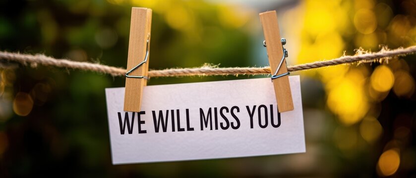 The heartfelt farewell message wishing someone we will miss you.