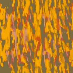 A vibrant seamless pattern with abstract, painterly brushstrokes in multi-colored shades of yellow, orange, red, green, blue, and other hues, creating a dynamic and lively design.