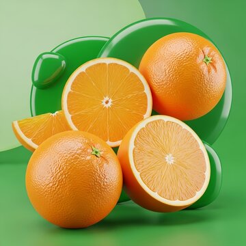 High-Resolution Citrus Design with Vibrant Orange Graphics