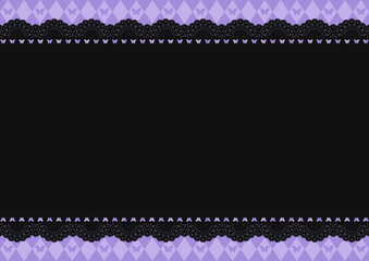 横長レース×蝶&ダイヤ柄(パープル)