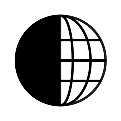 Black abstract globe vector art illustration left