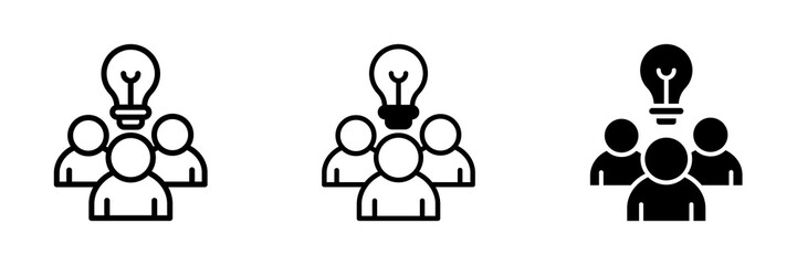 Team Idea multiple icon style vector illustration. Simple vector illustration 