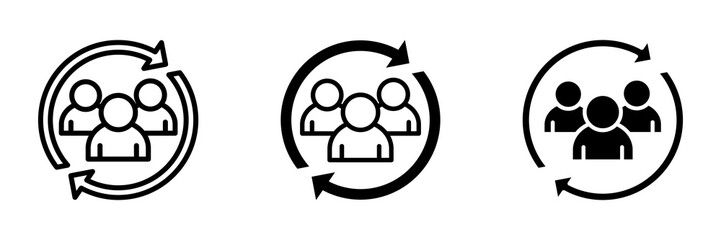 Team Discussion multiple icon style vector illustration. Simple vector illustration 
