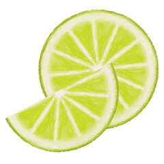 Sliced Lime Illustration